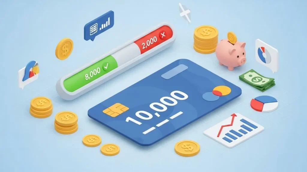 신용 카드 잔여 한도 현금화 금융 개념 이미지