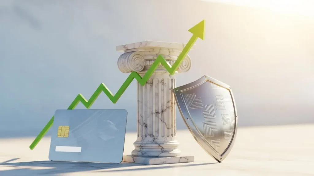 거래 후 신용점수 보호를 위한 한도 관리 및 안전한 상환 계획 그래프