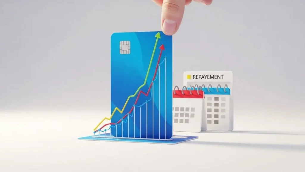 신용점수 방어를 위한 한도 관리 및 체계적인 상환 계획 그래프