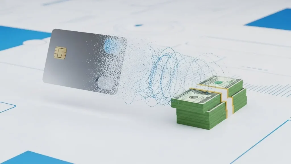 신용카드로 현금만드는법의 구조적 원리와 2026년 핀테크 트렌드를 설명하는 이미지