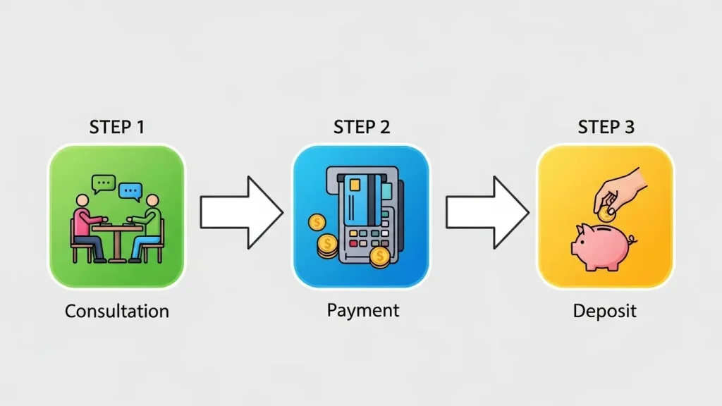 상담부터 입금까지 이어지는 실전 현금화 진행 단계 흐름도